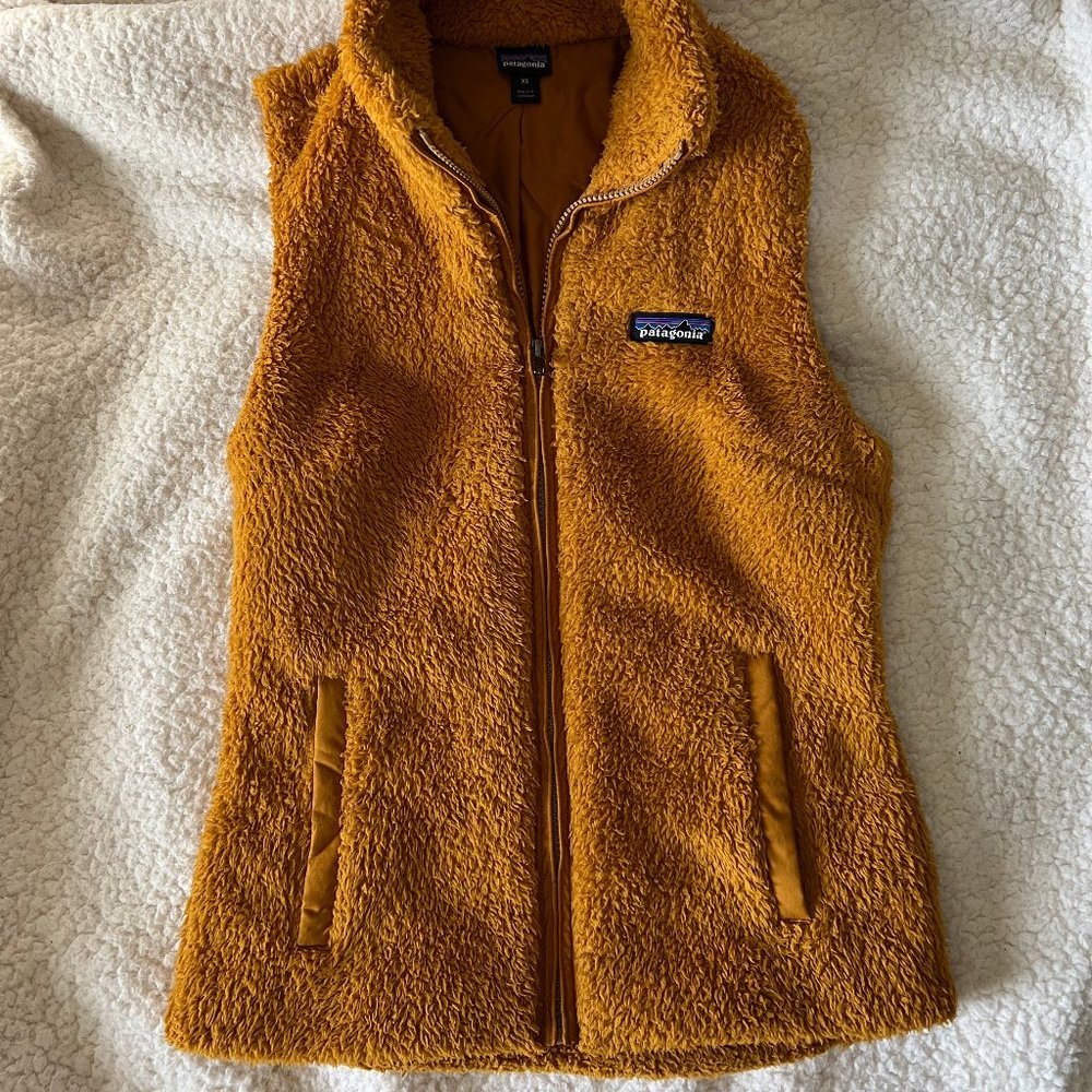 Mustard Patagonia Fuzzy Los Gatos Vest! Women's XS!
